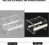 Transparent Adhesive Tape Dispenser, Desktop Washi Tape Holder with Cutter for Office (Tapes Not Included, White)