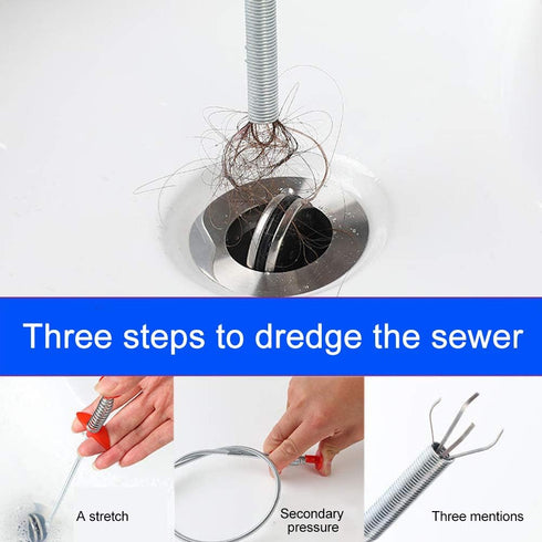 EKDJKK Plumbing Grabber, Flexible Claw Pick Up Reacher Tool, 4 Claws, 24 Inches for Home Sink and Drains