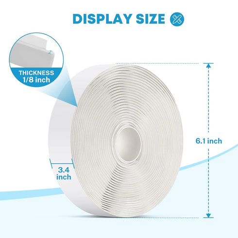 Kohree Butyl Sealant Tape White, 1/8-Inch x 3/4-Inch x 30-Foot, Leak Proof for RV Repair & Window Sealing