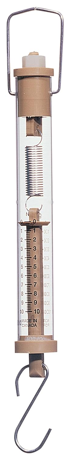 Newton Force Meter Spring Scale - Max Capacity 1000g/10N, Dual Scale Labeled Brown Scale (1)