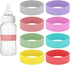 Penitue 8pcs Silicone Baby Bottle Labels, Reusable Personalised Writable Name Bands for Daycare