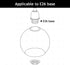 WEIYOUDJ 5.9 Inch E26 1-5/8 Inch White Glass Globe Shade Fixture Replacement, Diameter, Base Fitter, double hole Glass
