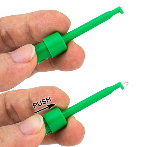 PAGOW 10pcs Multimeter Test Hook Clip, Electrical Testing Colorful Test Probe, for Testing Electronic Components Mini Clips