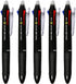 ERASER BALL 3 Color 0.38mm Erasable Gel Pen and Refills - Black Blue Red Ink, MB-300 (5 Pens)