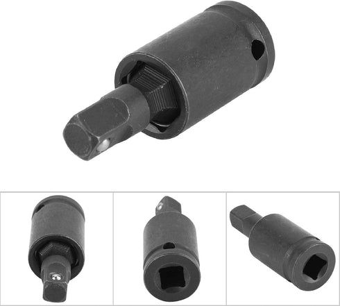 ViaGasaFamido Male Universal Joint Socket 360 Swivel Adapter Drive Steel Pneumatic Wrench Universal Joint