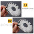 2 Pcs Stainless Steel Thickness Gauges, Wire Gauge Measuring Tool for Metal Sheets and Wire Thickness