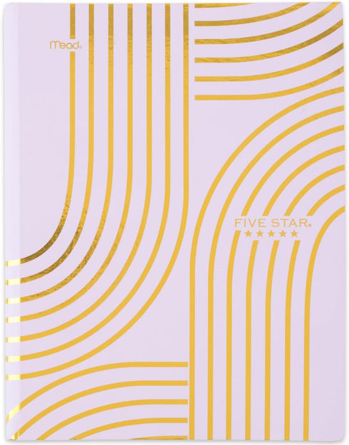 Five Star Composition Book, College Ruled, 9-3/4" x 7-1/2", 150 Sheets, Hardbound, Lilac Arches Design