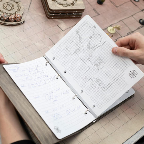 SMONEX Blank Notebook - Blank Grid & Lined Journal for Game Notes, Tracking, Drawing, DnD Accessories Kit
