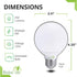 6 Pack Bioluz Dimmable LED G25 Light Bulb, 40W Replacement (6W), Warm White (2700K), 450 Lumens, UL Listed