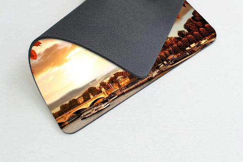 Natural Scenery of Paris Mouse Pad, Customized Mousepad with Non-Slip Rubber Base for Computers Laptop Office Desk