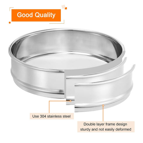 PATIKIL 400 Mesh Lab Sieve, 8" Diameter Test Sieve, 304 Stainless Steel Wire Cloth, 0.004mm