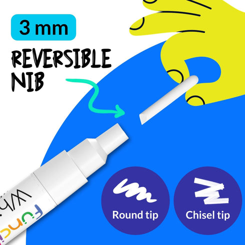 White Chalk Markers Fine Tip (5 Pack 3mm) - Chalkboard Markers, Liquid Chalk Marker Erasable - Thin Chalk Pens For Chalk Board, Blackboard, Glass, Car Window Markers - White Dry Erase Markers by Funcils
