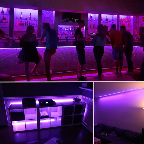40 720 12V Foot Led Black Light Strip Kit, Units Led, Flexible Blacklight Fixtures, Non-Waterproof