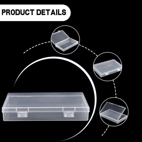 Kigley 36 Pcs Clear Plastic Pencil Box, Plastic Stationery Case with Double Buckles for Storage, Small Containers