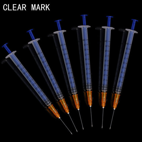 25 Pack 1ml/cc Plastic Syringe with 25Ga and Cap, Individually Sealed Wrapped for Scientific Labs