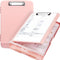 Clipboard with Storage, Plastic Clipboards 8.5x11 with Pen Holder, High Capacity Nursing Clipboard for Office Work