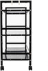 Odthelda 3 Metal Rolling Utility Cart with Wheels Tiers Multi-Functional Storage Cart Home Office Kitchen Island