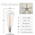 10 Pack ST38 Bulbs, Bulbs, E12 Dimmable Edison Replacement Warm White LED Clear Base, Energy-Efficient, Waterproof