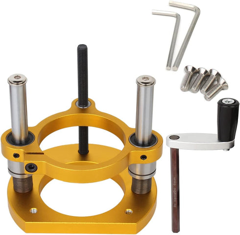 KETIPED Adjustable Router Lift for 65mm Diameter Universal Trimming Machine,Aluminum Under-Table Router Base