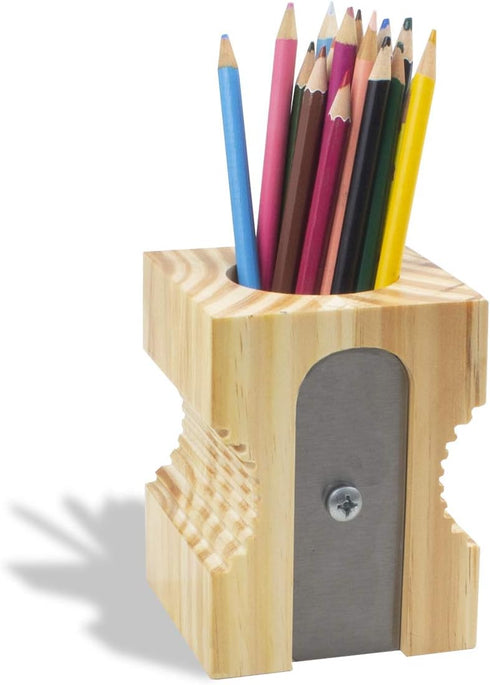 GEGUTON Pen Holder with Sharpener Shape Design, Fun Pencil Holders for Desk Organizers and Office Supplies Gifts