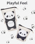 Sooez Cute Panda Standing Pencil Case, Durable Pop Up Telescopic Holder, Spacious Portable Pouch for School Office