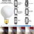LVYE G25 LED Light Bulb, E26 Base, 6W Dimmable Edison Globe Bulb, 600LM, 4000K Daylight, Outside Frosted Glass, 4 Pack