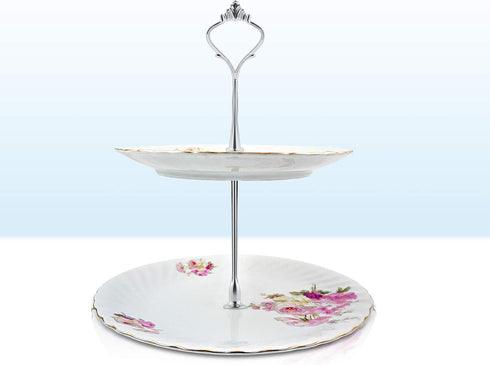 6 Piece Tiered Cake Stand Hardware Kit - 3-Tier Crown Mold Fittings for Wedding & Party Dessert Displays (Silver, M)