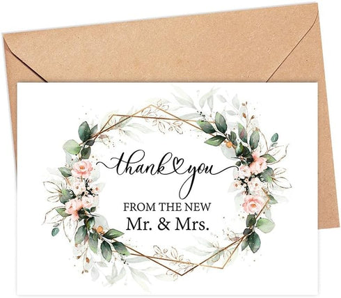 AcevedoDesign Wedding Thank You Cards - Gratitude Letter & Wedding Thank You Cards