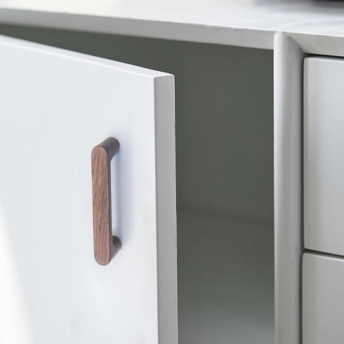 (1, 4" MFYS Walnut Wood Drawer Pulls Handes Rustic Cabinet Pulls Handles Wood Dresser Knob Kitchen Furniture Hardware