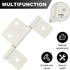 Three Leaf Non-Mortised Hinge 6 Pack, White Door Hinges with Screws for Home & Interior Furniture