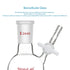 stonylab 100 ml Borosilicate Glass Single-Neck Reaction Flask with 24/40 Joint and PTFE Stopcock Valve
