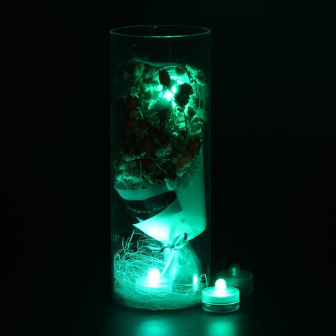 12 Pack Halloween Submersible LED Lights, Battery Powered Waterproof Tea Light for Events, Wedding Centerpieces, Home