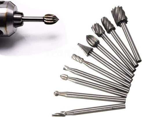 Yakamoz 20pcs 1/8" Shank High Speed Steel Rotary Files Burrs, Wood Milling Set for DIY Woodworking