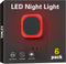 YUNLEX 6 Pack Red Night Light with Dusk to Dawn Sensor, Eye-Care Reflected