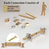 Furniture Fastening Connectors for Secure Countertops, Tables, and Bed Frames with Bolt and Nut Hardware, Metric-M8