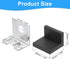 8 90 43x50x33mm uxcell Pcs Degree Plastic Corner Braces, Shelf Right Angle Brackets with Screws for Cabinets Cupboards