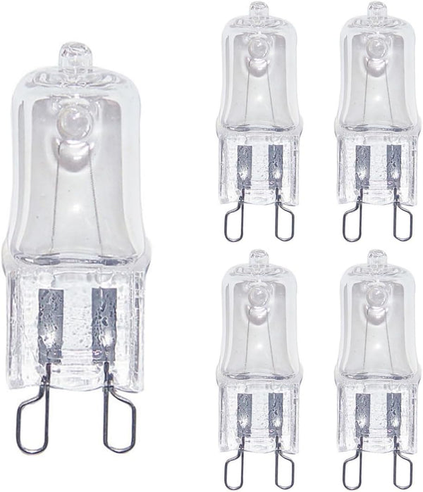ShuoHui 5pcs G9 Halogen Bulb 25 40 60 Watt 120 Volt Dimmable T4