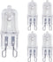 ShuoHui 5pcs G9 Halogen Bulb 25 40 60 Watt 120 Volt Dimmable T4