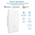 Jinvoo WiFi Wall Light Touch Panel Switch - 2.4GHz Smartphone Remote Control, White 3 Gang