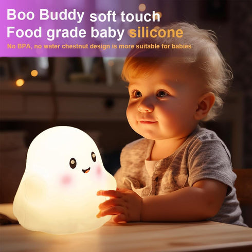 13 3 1) Ghost Night Light for Kids,Halloween Night Light with Interactive Sound Effects ,Cute Silicone Light