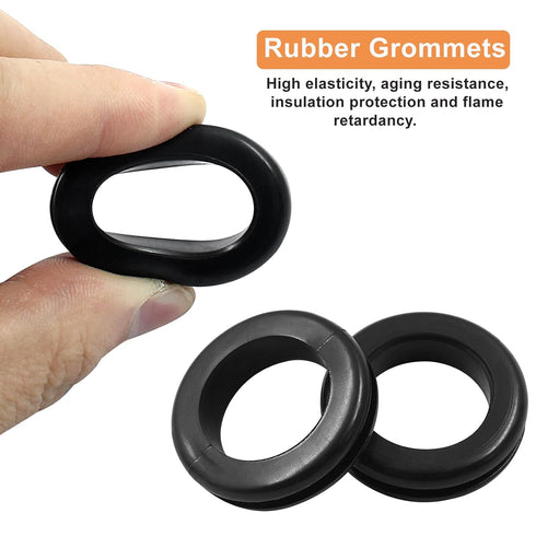 20Pcs Rubber Grommets, 13/16" ID, Durable Wiring Hole Grommet for Cable Hose Hardware