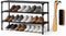 Generic 3-Tier Stackable Shoe Rack Organizer with Handle & Cleaning Brush, Adjustable Metal