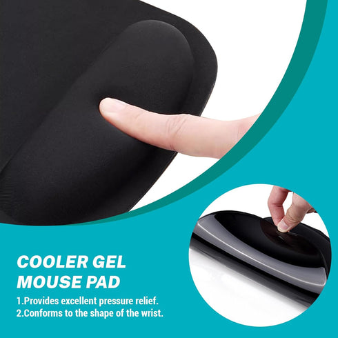 Ergonomic Mouse Pad with Wrist Support, Flower Cat Gel Mouse Pad for Comfortable Work Accessories