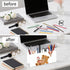Ainavmxzs 4 Cute Brown Bear Acrylic Bow Pencil Holder With Compartments Hair Stuff Organizer Makeup Storage Bar Cart