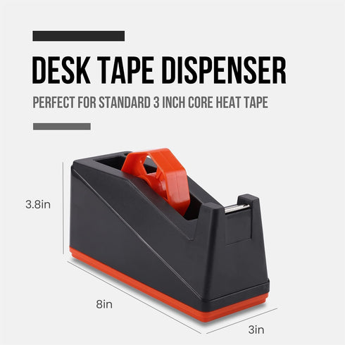 Lichamp 2 Pack Desktop Tape Dispenser Holder - Large 3 inch Core for Various Tapes, 0228BK