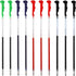 DunBong Ballpoint Pen Refills, 0.5 mm Ink Pen Replace Refills, 10-Pack in Black, Blue, Red, Green