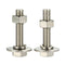 3/8-16 x 3 Hex Head Bolts with Hex Nuts and Washers, Fully Threaded Stainless Steel, 4 Sets