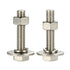 1/4-20 x 1/2" Hex Head Bolts with Hex Nuts & Washers, Fully Threaded Stainless Steel 18-8, 10 Sets