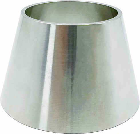 Sanitary Fitting Weld Ends Concentric Reducer Fitting, SS304 Tri Clamp Ferrule, 2" Tube OD to 1" Tube OD