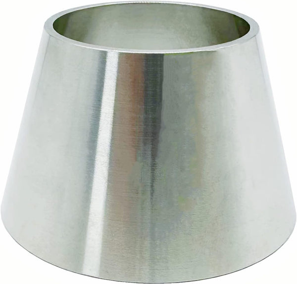 Sanitary Fitting Weld Ends Concentric Reducer Fitting, SS304 Tri Clamp Ferrule, 2" Tube OD to 1" Tube OD